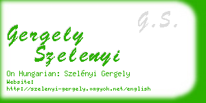 gergely szelenyi business card